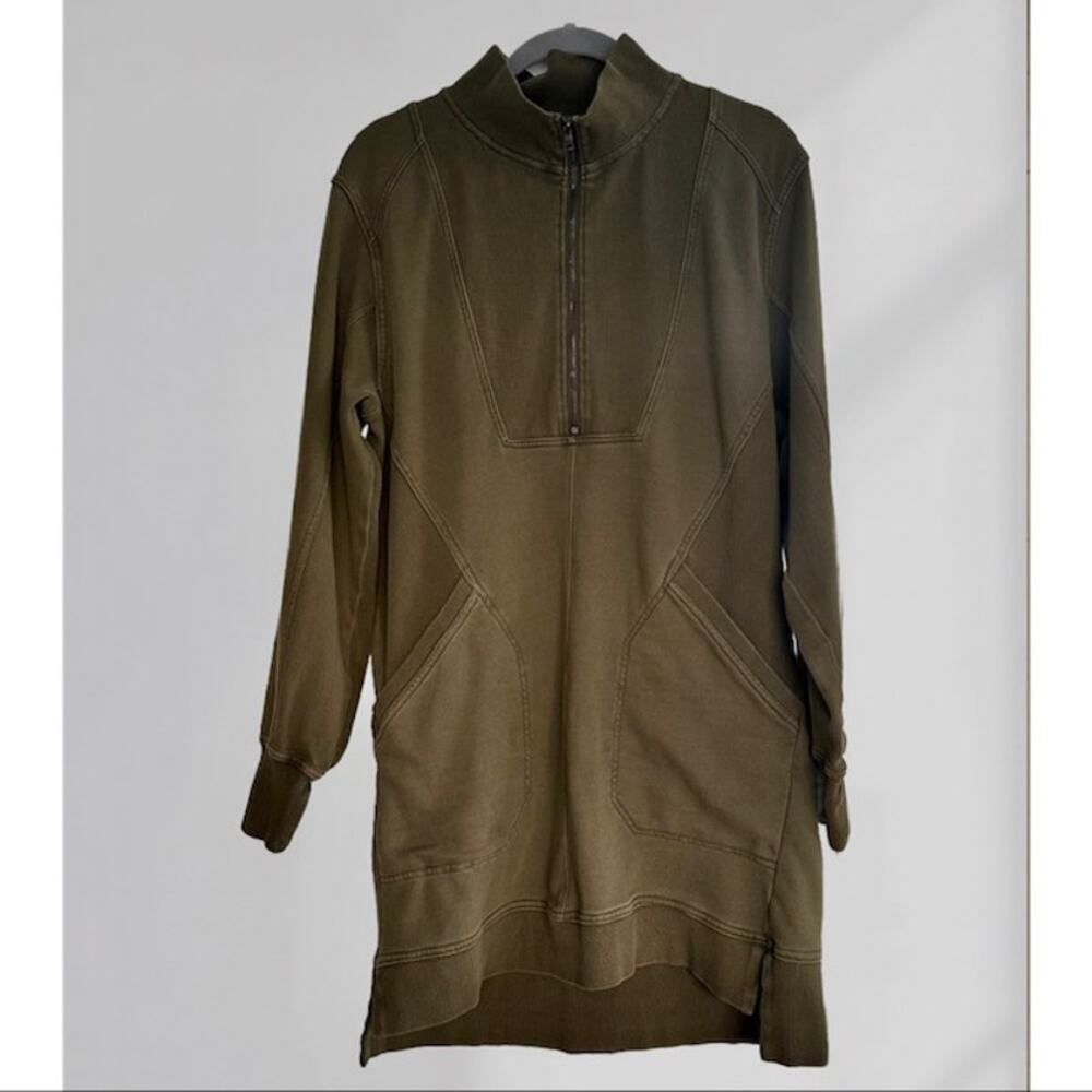 Daily Practice Sweatshirt Dress,  Green/Olive, Medium